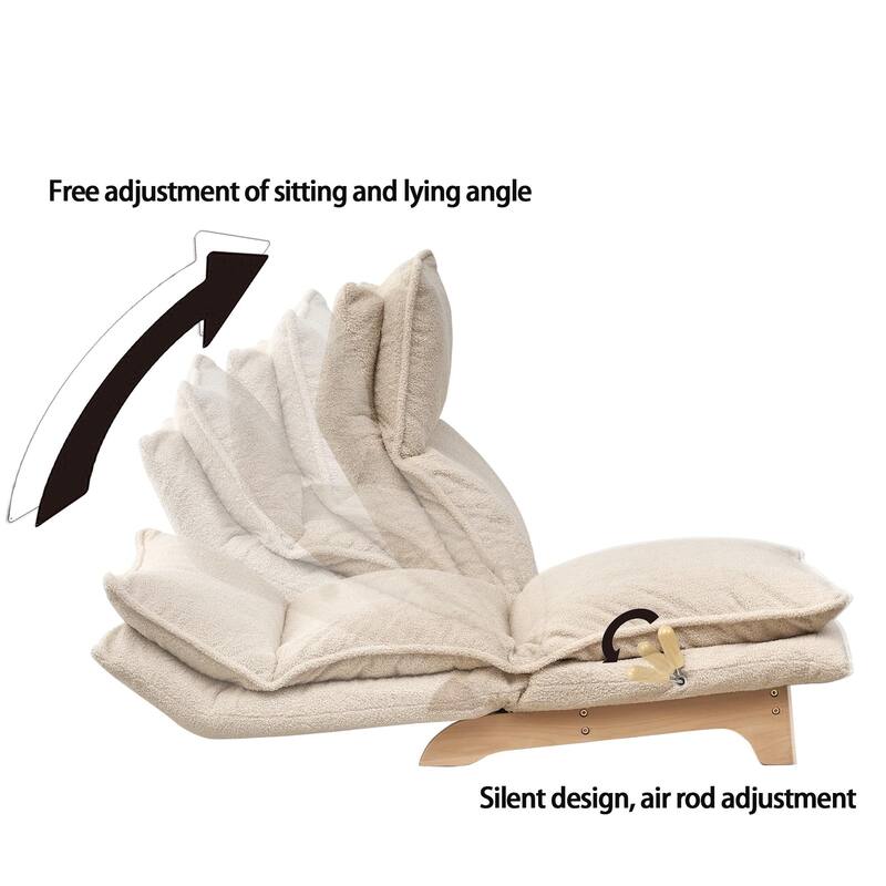 Folding Floor Chair - Ergonomic Sofa Bed with Soft Fabric for Living Room or Guest Room