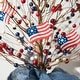 preview thumbnail 13 of 12, Glitzhome 20"H Patriotic July 4th Berry Stars Table Tree
