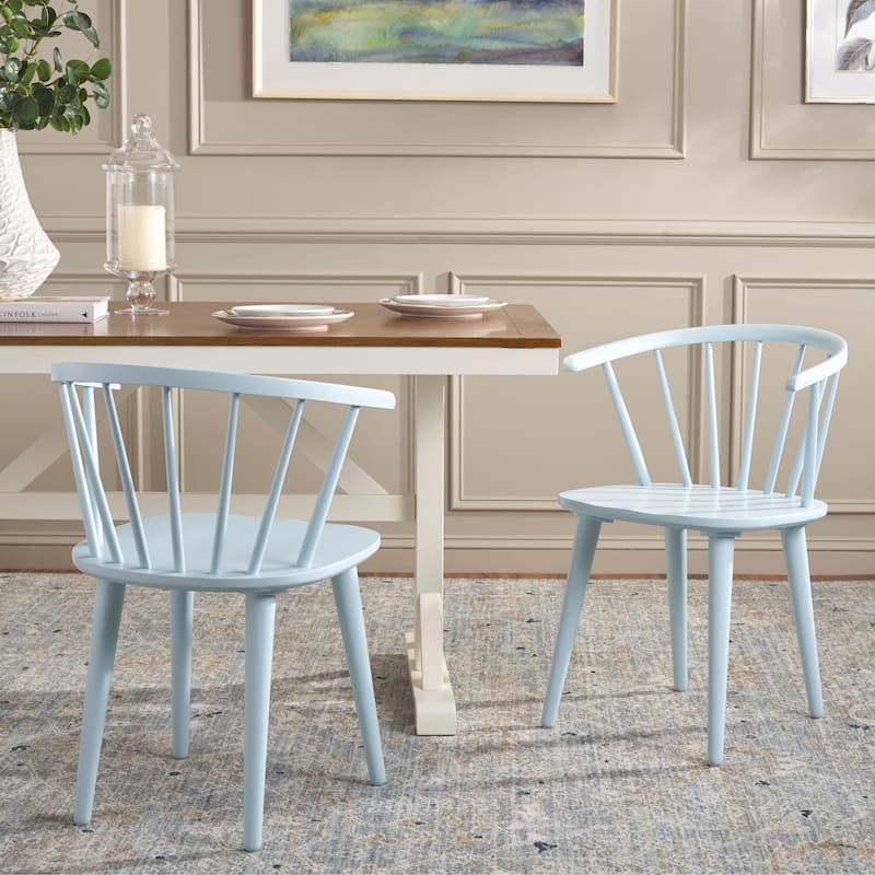 SAFAVIEH Home Blanchard 18-inch Curved Spindle Side Chair [SET of 2] - 21"W x 21"D x 30"H