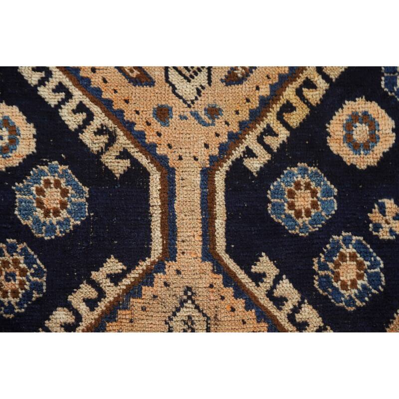 Tribal Qashqai Persian Antique Area Rug Handmade Wool Carpet - 3'6"x 7'9"
