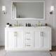 Option White / Giotto Quartz Top / Brushed Gold Hardware