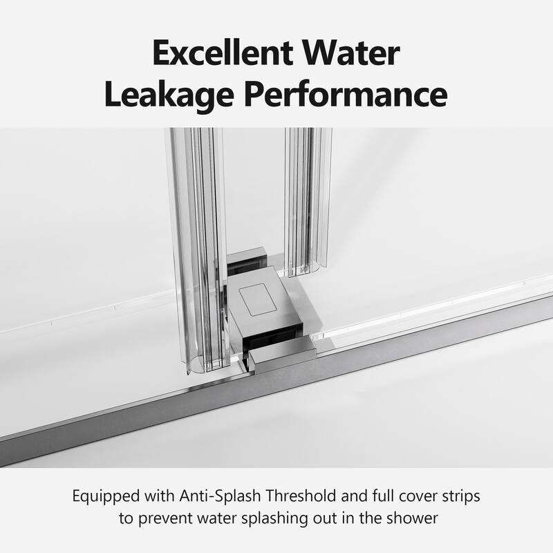 56-60 inches W *76 inches H Frameless Double Sliding