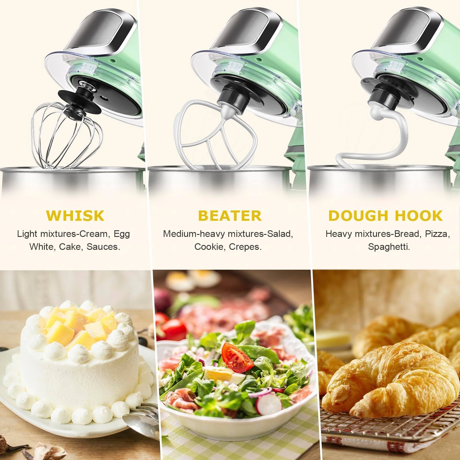 Stand Mixer,3.2Qt Mini Electric Food Mixer,6 Speeds Portable