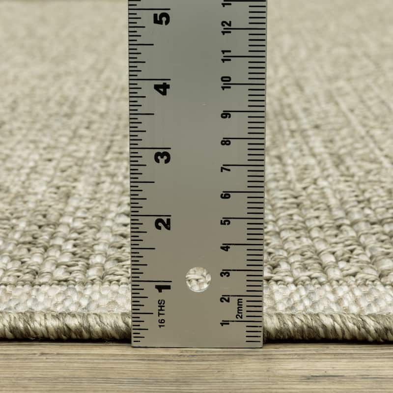 Vista Home Tangelo Textured Solid Tan/Light Brown Performance Rug.