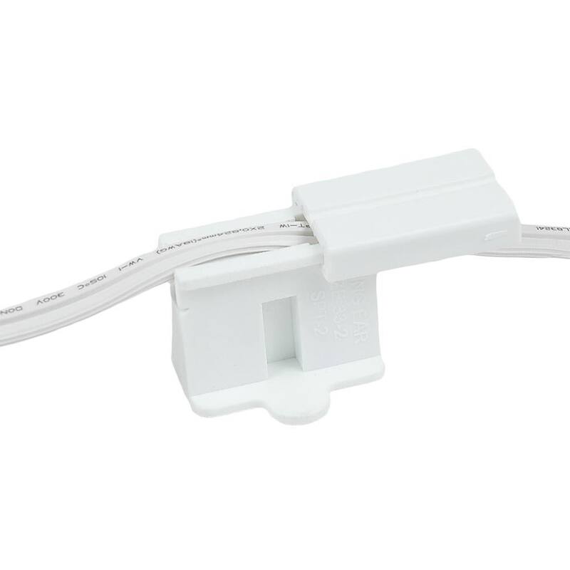 SPT-2 Female Plug, Snap On Vampire Plugs, White, Polarized, 10 Amp, 25 Pack - Medium