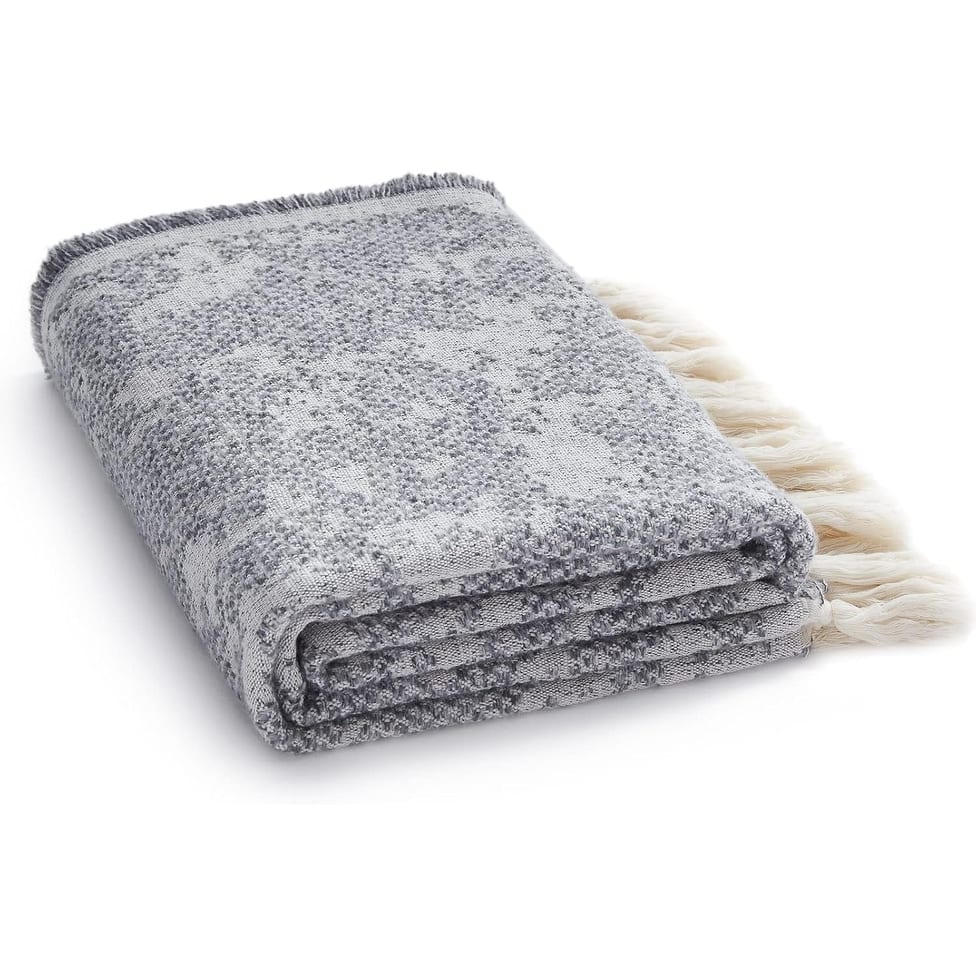 Wool Blanket Throw 59x60, Camp Blanket Soft Cozy Blanket 40% Wool, Great for Home, Indoors & Outdoors