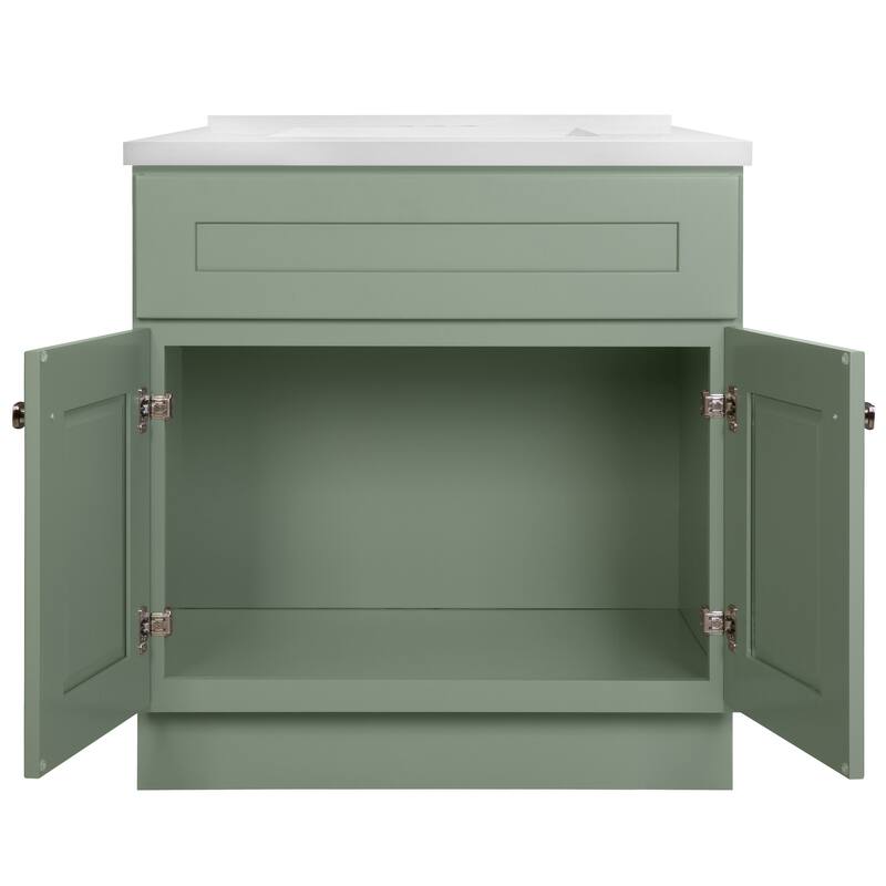 Brookings 31 Inch Assembled Bath Vanity with Modern Sink Top