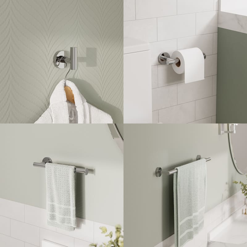 GRANDJOY 4-Piece Bath Towel Bar Rack Towel Holder Stainless Steel Hardware Set