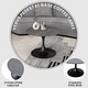 preview thumbnail 12 of 27, Verve Series 27" Round Coffee Table with Sintered Stone Tabletop and Black Steel Base for Living Room, Bedroom, or Apartment