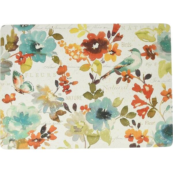 Cala Home 4 Premium Hardboard Placemats Table Mats, Nature's Palette