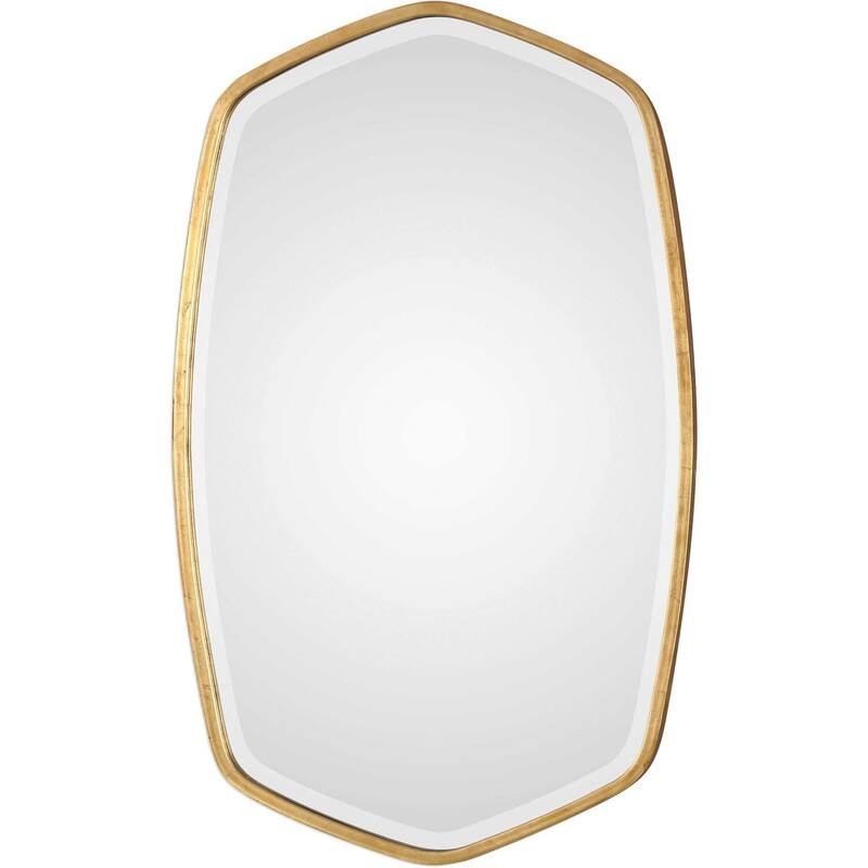 Uttermost Duronia 36" X 22" Contemporary Gold Vanity Bath Wall Mirror - Gold