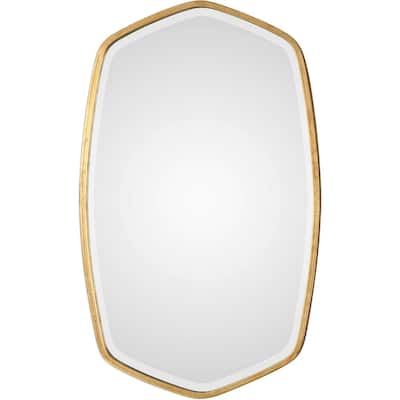 Uttermost Duronia 36" X 22" Contemporary Gold Vanity Bath Wall Mirror