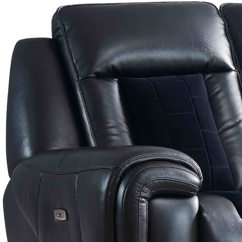 79" Black Power Reclining Loveseat With Storage