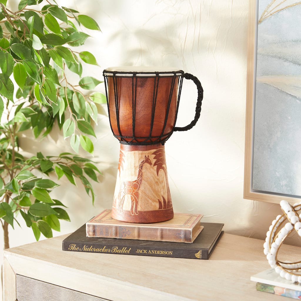 Djembe Drum Inspired Bohemian Sculpture