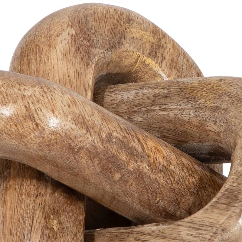 Sagebrook Home Neutral Wood Decorative Knot Figurine