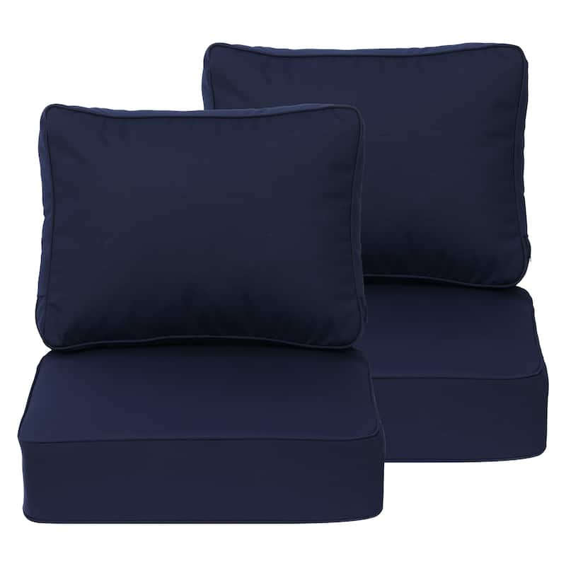 Aoodor 24x24x6 Inch Outdoor Patio Chair Cushions Set, Weather-Resistant Sunbrella Fabric Outdoor Cushion, Set of 2