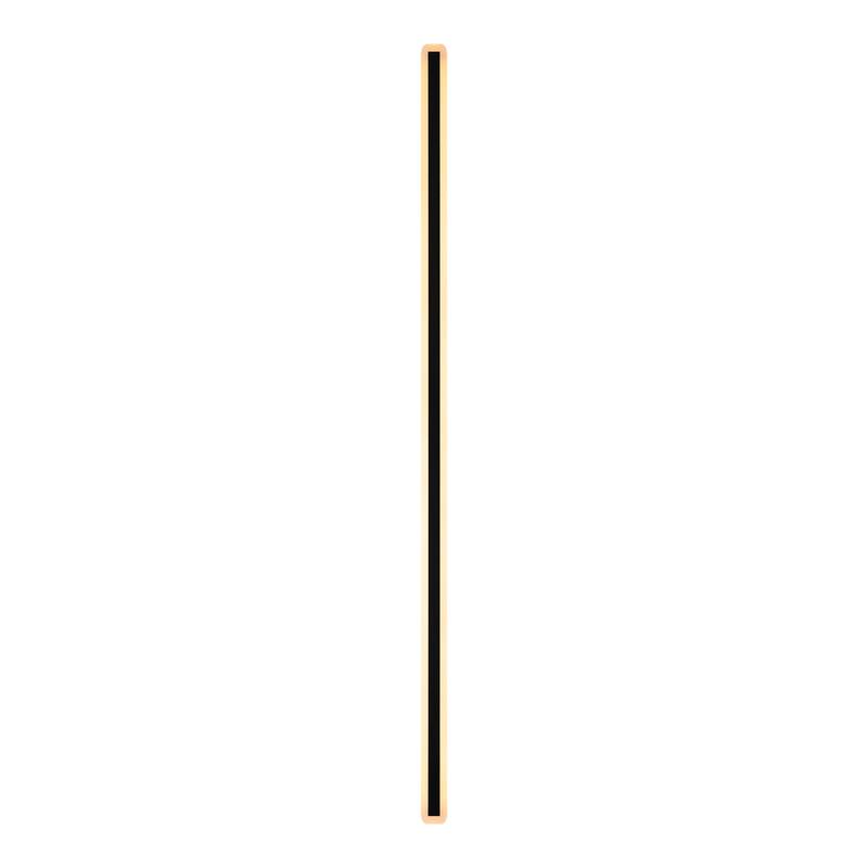 Modern Black Linear Rectangular Strip Exterior Sconce Integrated LED Waterproof IP65 Outdoor Wall Light