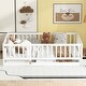preview thumbnail 16 of 102, Montessori Floor Bed with Fence Guardrail and Removable Door Toddler Floor Wood Bed Frame for Kids Boys Girls Children's Room