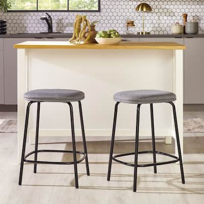 Middlebrook Designs Counter Stool with Upholstered Seat (Set of 2)