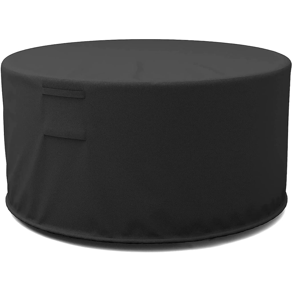 Round Outdoor Fire Pit Cover - Polyester Exterior Circular Winter Cover for Fire Pit - Waterproof and UV-Resistant
