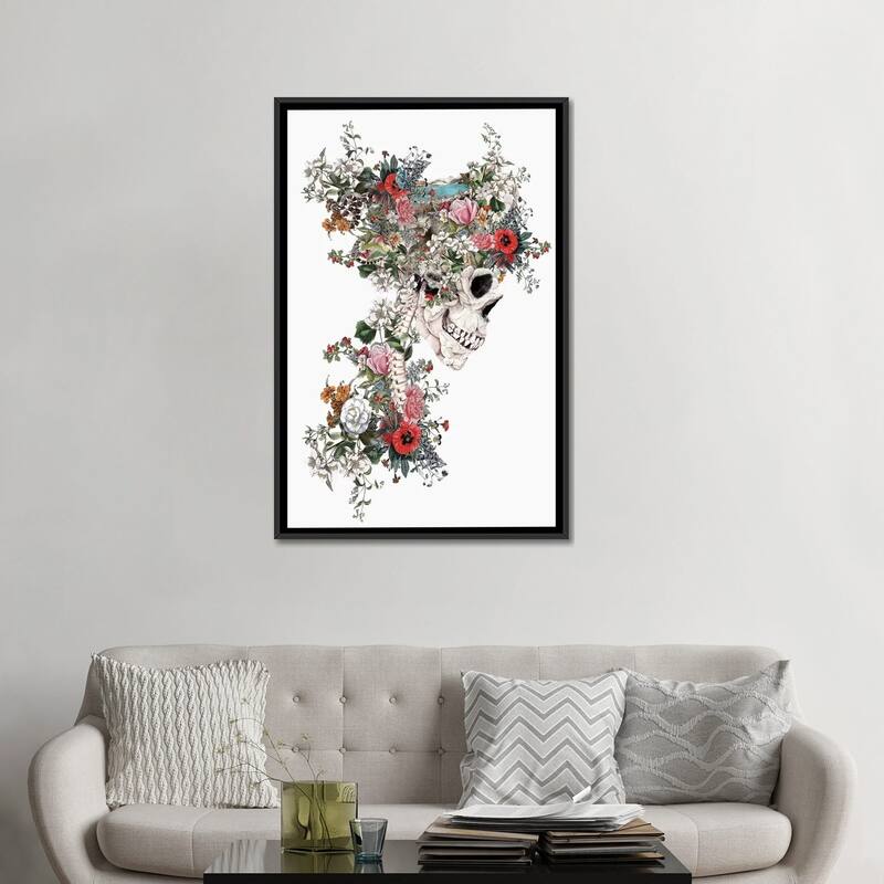 iCanvas "Skull Queen" by Riza Peker Framed Canvas Print