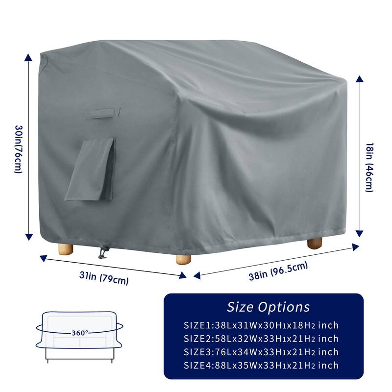 Subrtex Outdoor Sofa Cover Waterproof Couch Cover Patio Furniture Protector