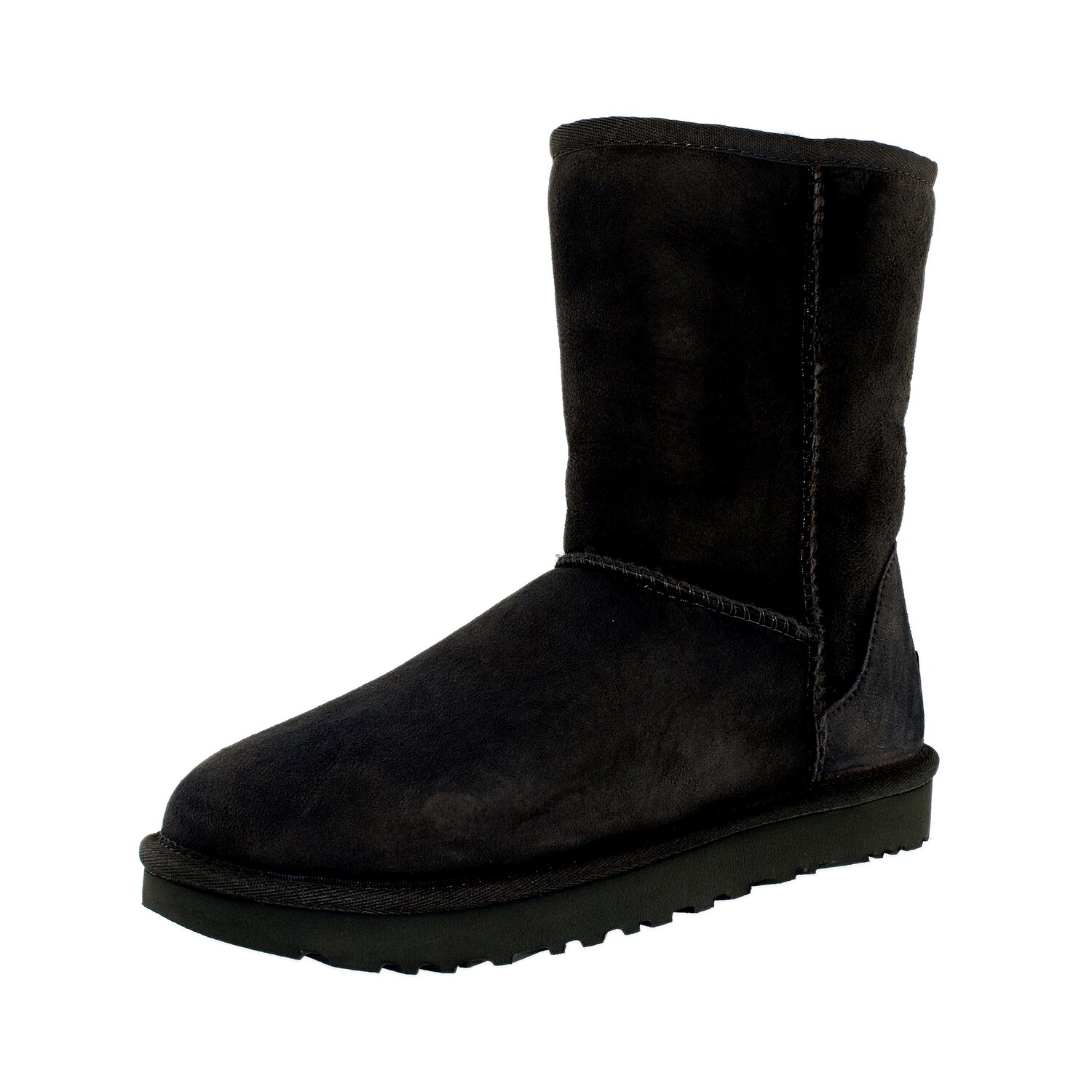 black leather uggs short