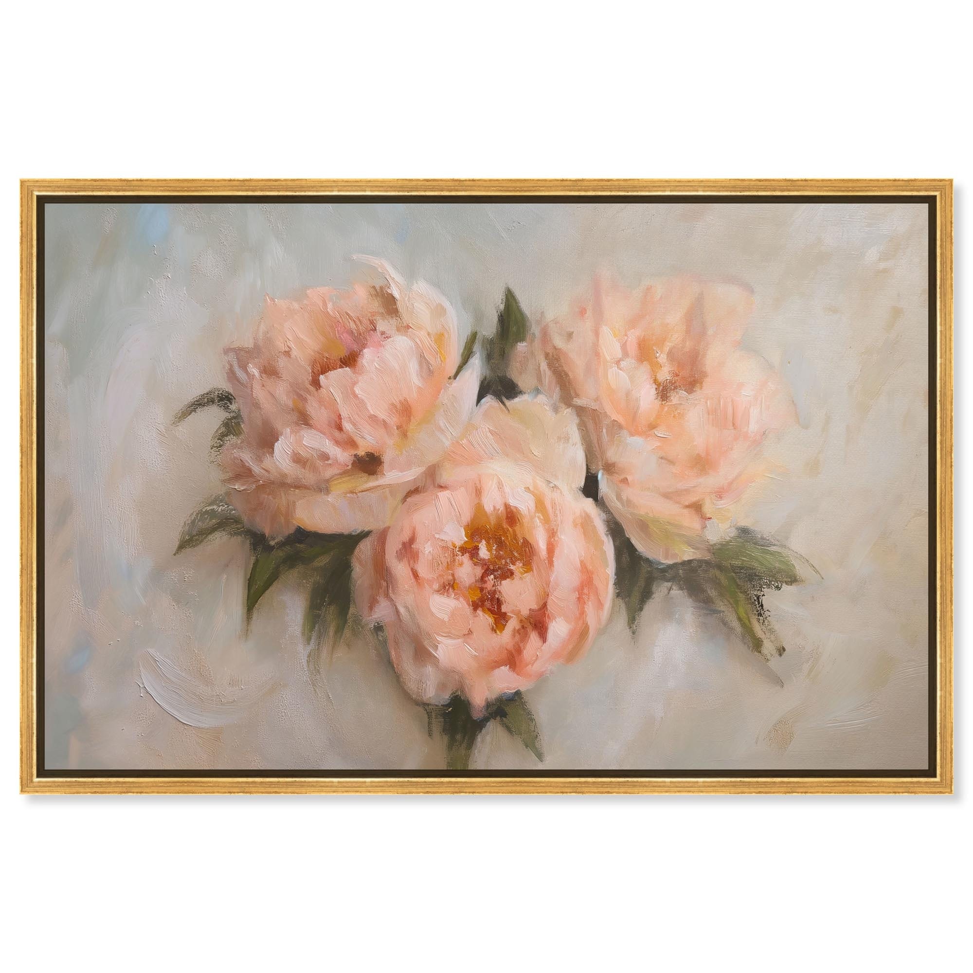 Pink Mist Canvas Glam Floral Art by Art Remedy