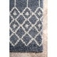 preview thumbnail 29 of 37, Nuloom Beige Geometric Moroccan Trellis Shag Rug