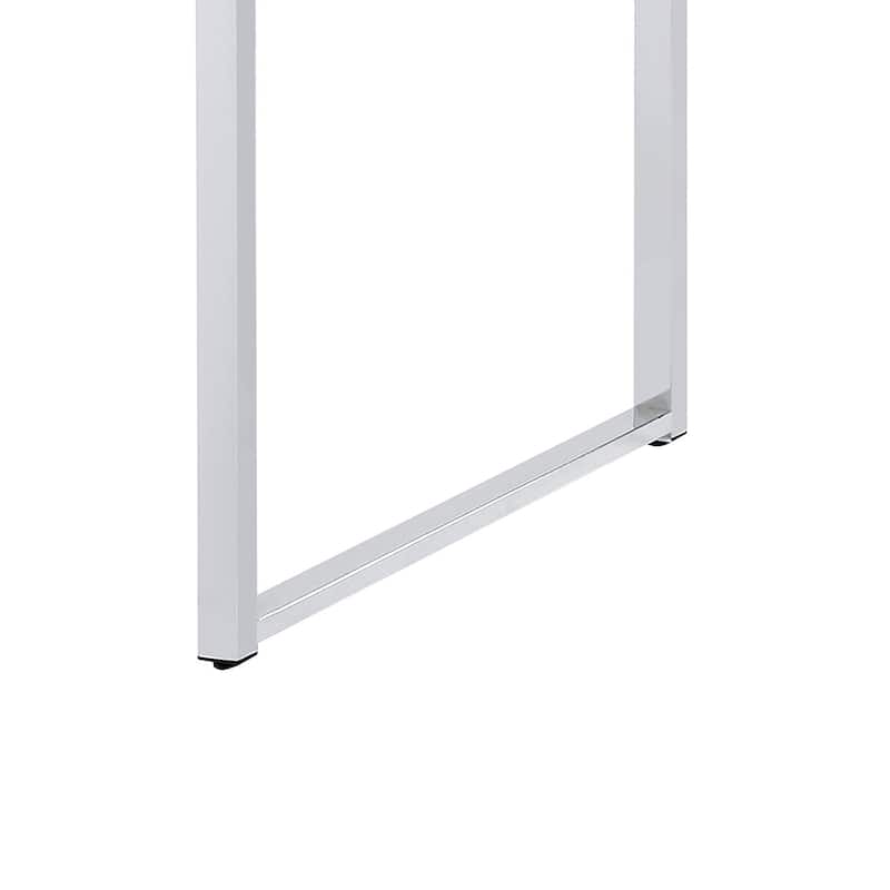 Marburry Contemporary Chrome 65-inch Wide Glass Top Bar Table by Furniture of America