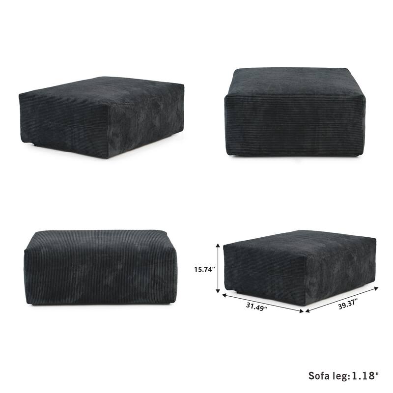 181.10'' Corduroy Fabric 6-Piece Oversize Sectional Sofa
