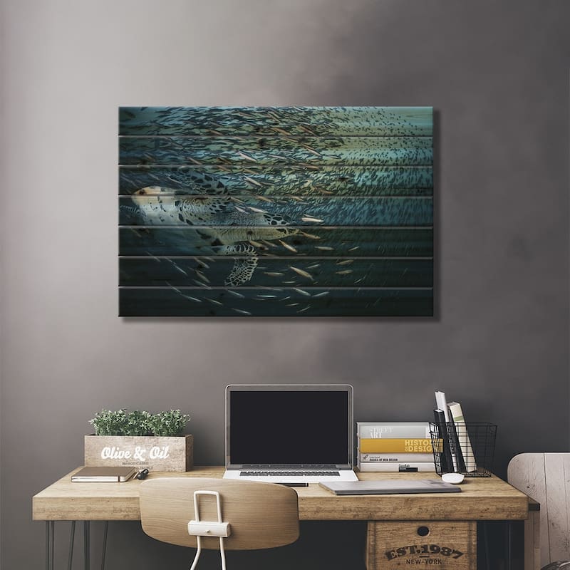 Bend Print On Wood by Andrey Narchuk - Multi-Color