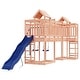 preview thumbnail 3 of 18, vidaXL Swing Set Outdoor Backyard Wooden Playground Equipment for Kids Age 3-8