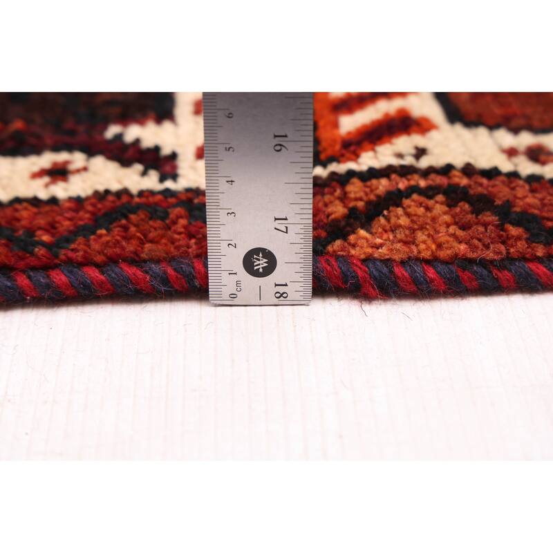 ECARPETGALLERY Hand-knotted Melis Vintage Dark Copper, Dark Red Wool Rug - 4'2 x 14'2