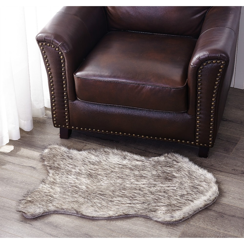 Serenta Shag Sheepskin Silky FauxFur Area Rug Sofa Decor - 24" x 36" - 24" x 36"