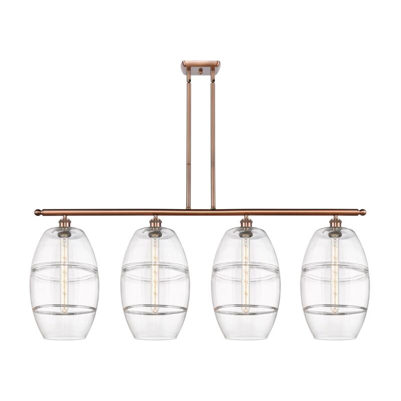 Innovations Lighting 516-4I-19-48 Vaz Linear Vaz 4 Light 48" Wide - Antique Copper / Clear