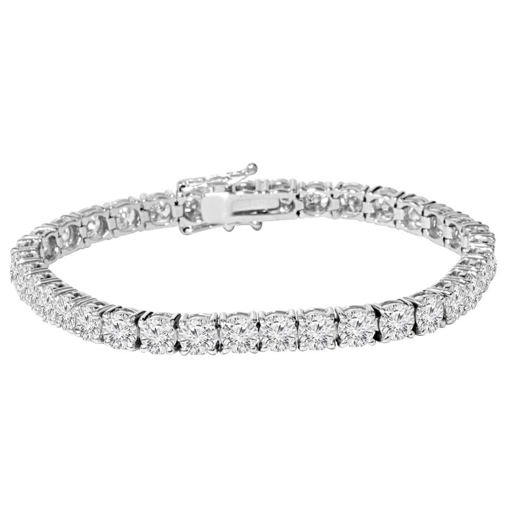 Bliss Diamond 9 ct Genuine Diamond Tennis Bracelet 7" White Gold