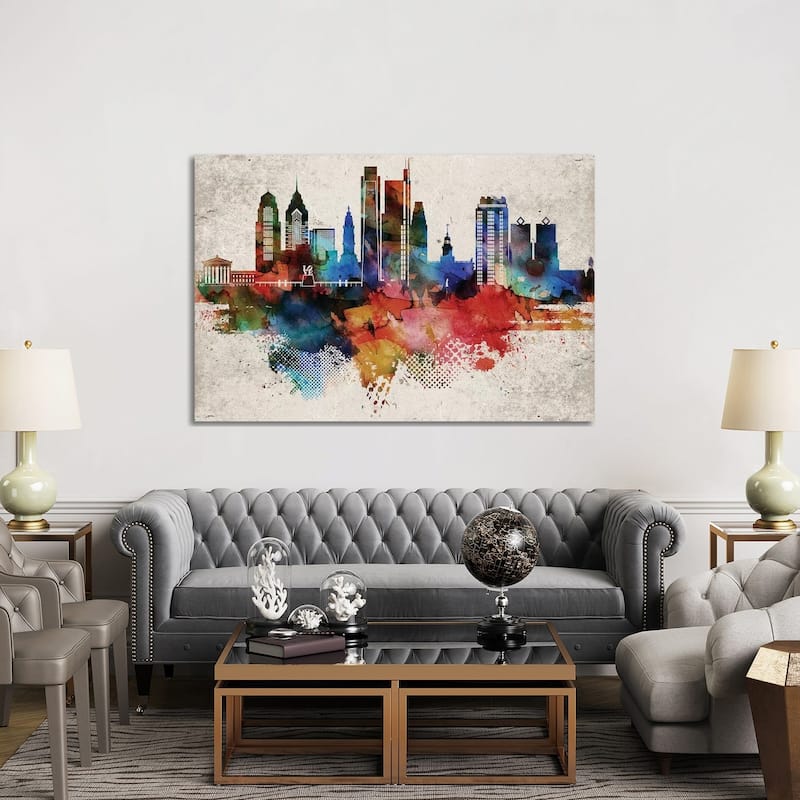 iCanvas "Philadelphia Abstract" by WallDecorAddict Canvas Print