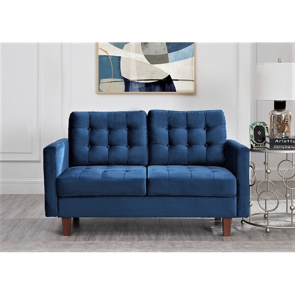 Shop Sophia Tufted Velvet Loveseat On Sale Overstock 31054050