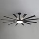 preview thumbnail 41 of 93, 48"/52"/60"/72" Modern Black LED Ceiling Fan with Light Remote (3/5/6/8/12 Reversible Blades)