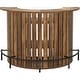 preview thumbnail 15 of 13, 39.4” H Brown MDF Arc Shaped Bar Table, 4-Tier Home Bar Unit with Footrest