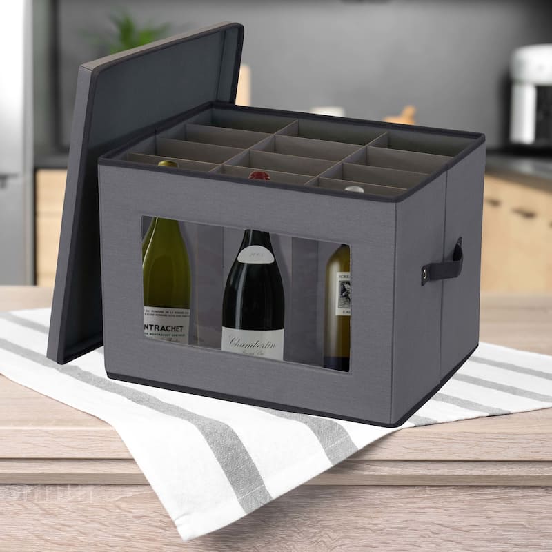 Household Essentials Wine and Bottle Storage Chest