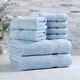 preview thumbnail 2 of 138, Superior Heritage Egyptian Cotton Absorbent 8-Piece Towel Set Light Blue