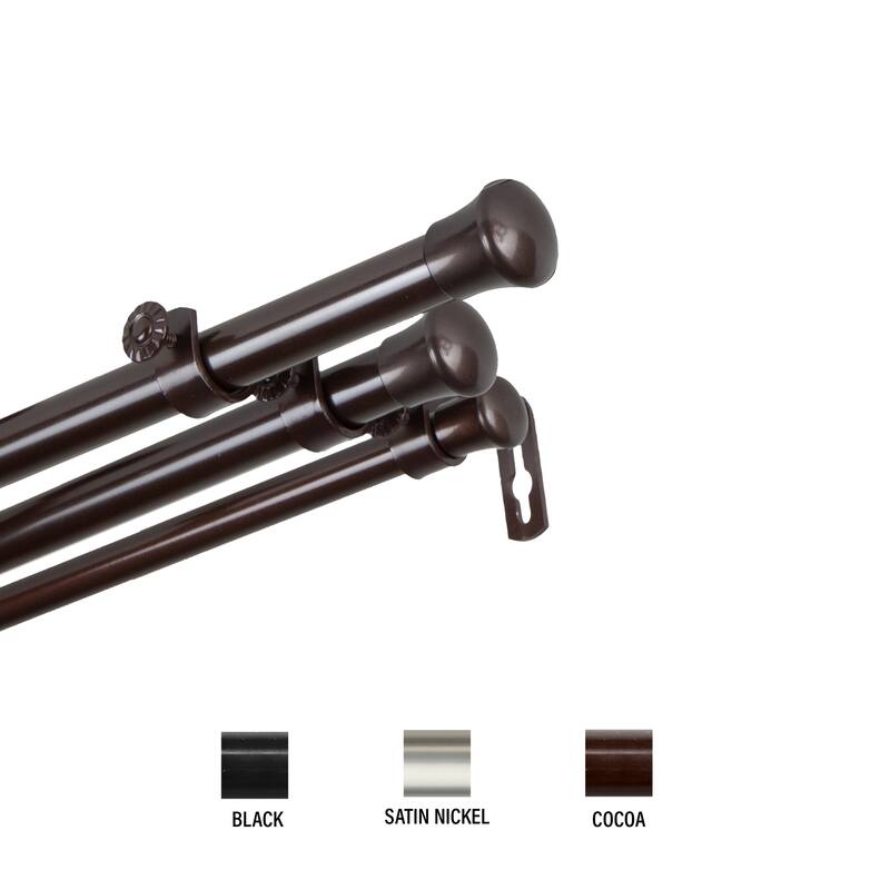 InStyleDesign End Cap 13/16" Triple Curtain Rod