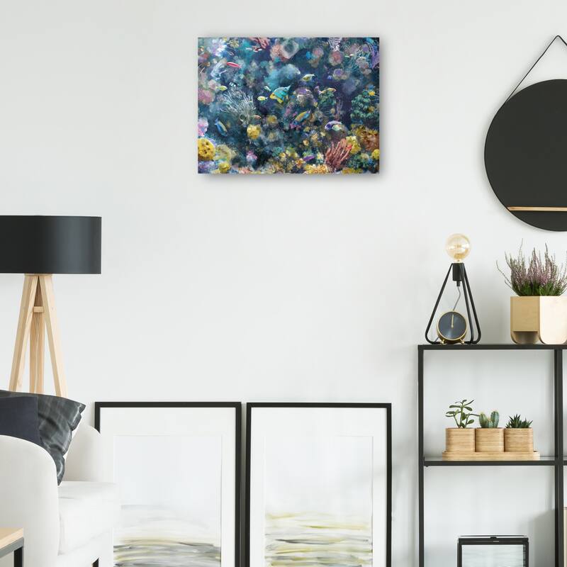 Underwater Colors II By Studio Arts Canvas Art Print