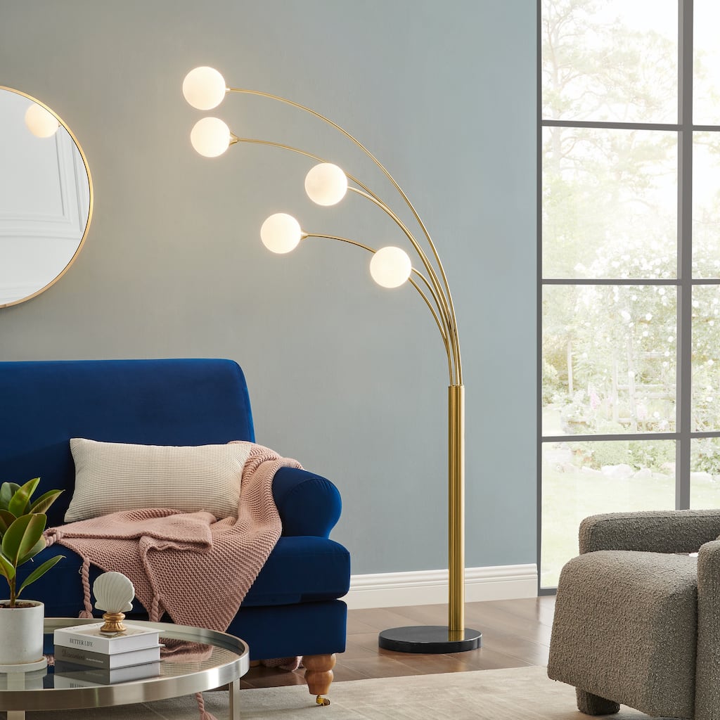 Anechdoche LED Gold and White Floor Lamp