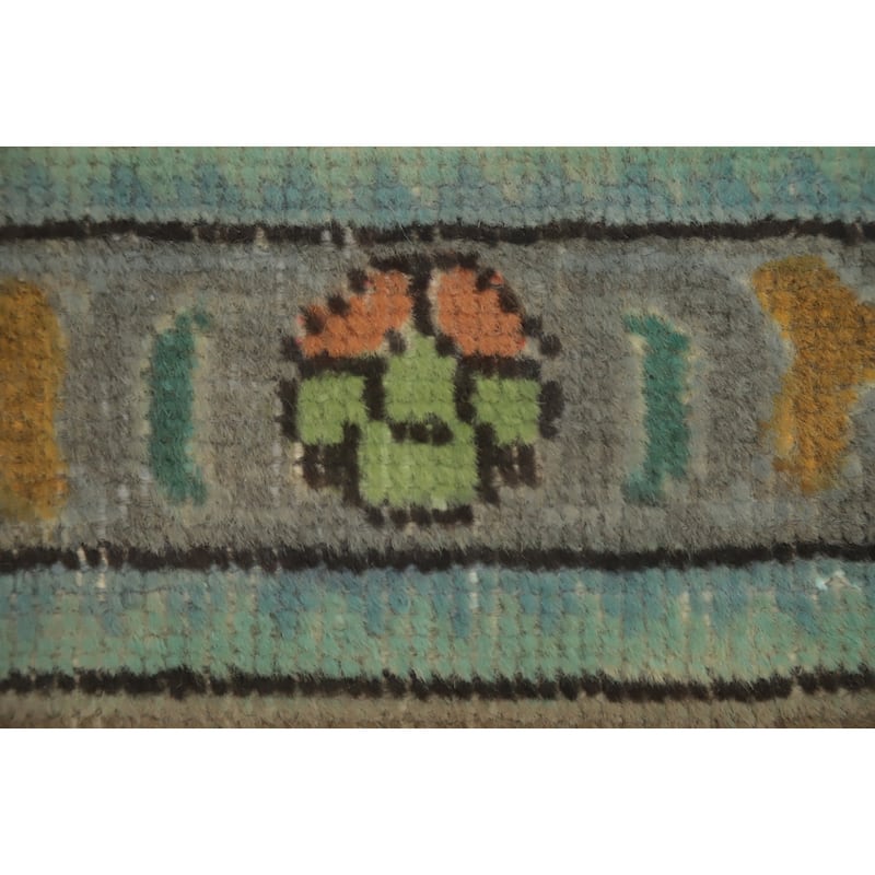 Hand Knotted Oriental 100% Wool Carpet Traditional Floral Yellow & Gold Tabriz Area Rug - 11' 4'' X 8' 3''
