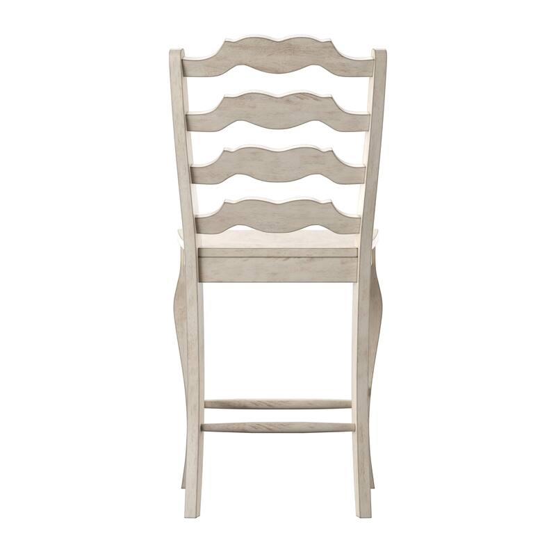 Eleanor French Ladder Back Wood Counter Chair (Set of 2) by iNSPIRE Q Classic