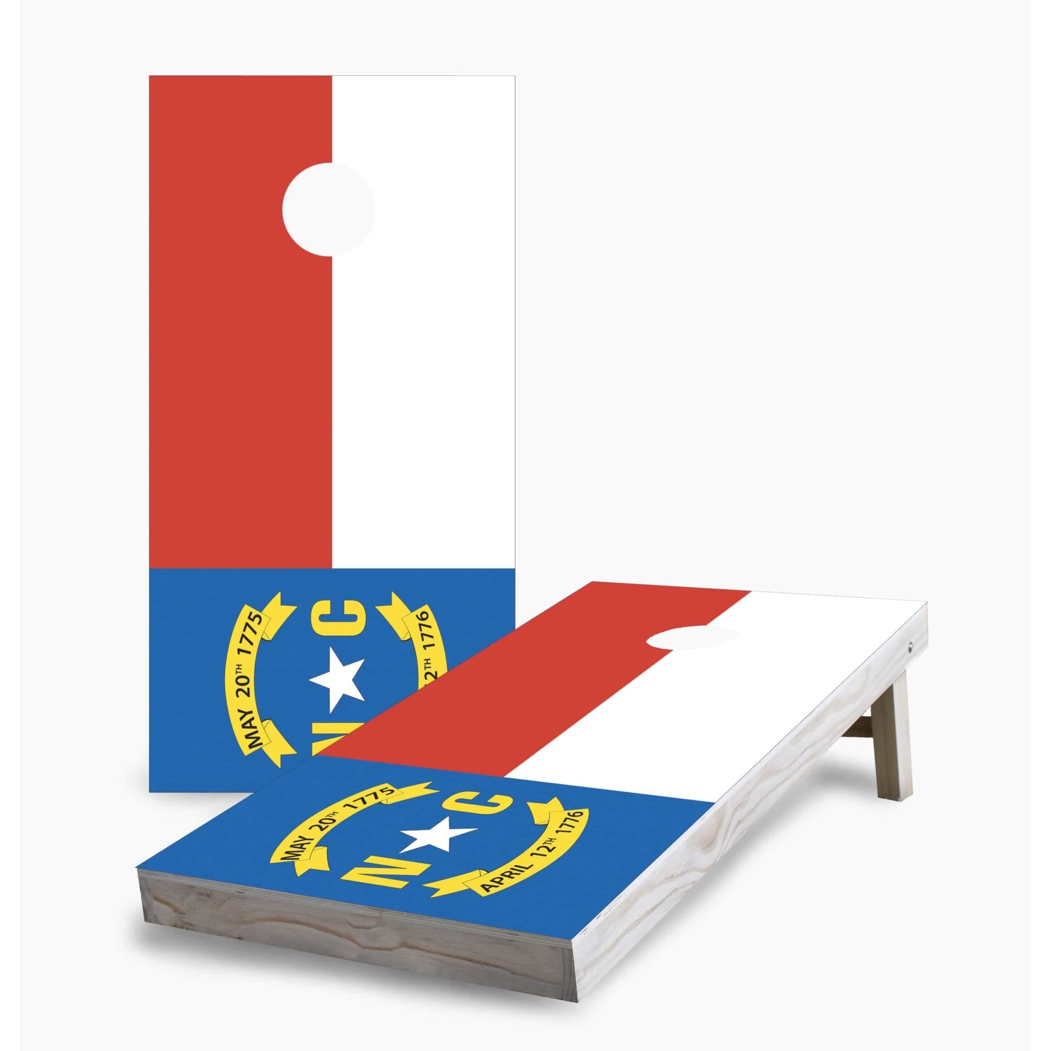 North Carolina State Flag Regulation 2x4 Cornhole Game Set