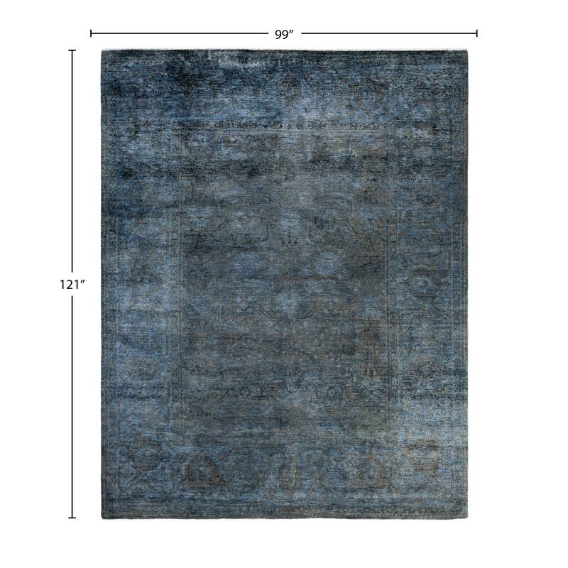 Overdyed One-of-a-Kind Hand-Knotted Area Rug - Gray - 8' 3" x 10' 1"